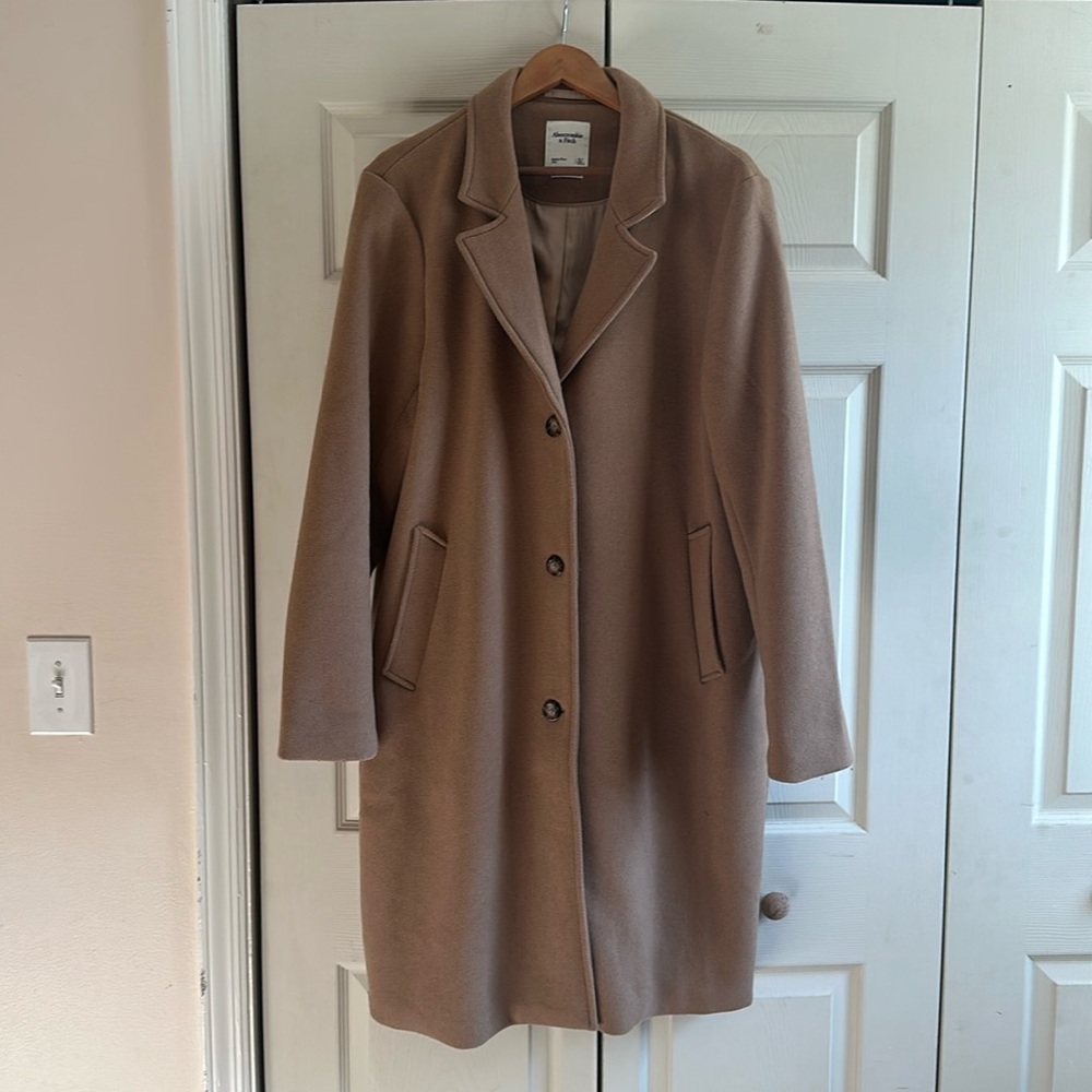 Abercrombie & Fitch Wool-blend Dad Coat XLT